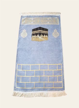 Prayer mat kaaba-grijs